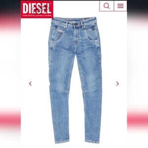 Diesel women's boyfriend jeans, light blue, W25, great condition, stretchy